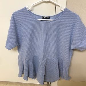 Classy Blue and White Blouse